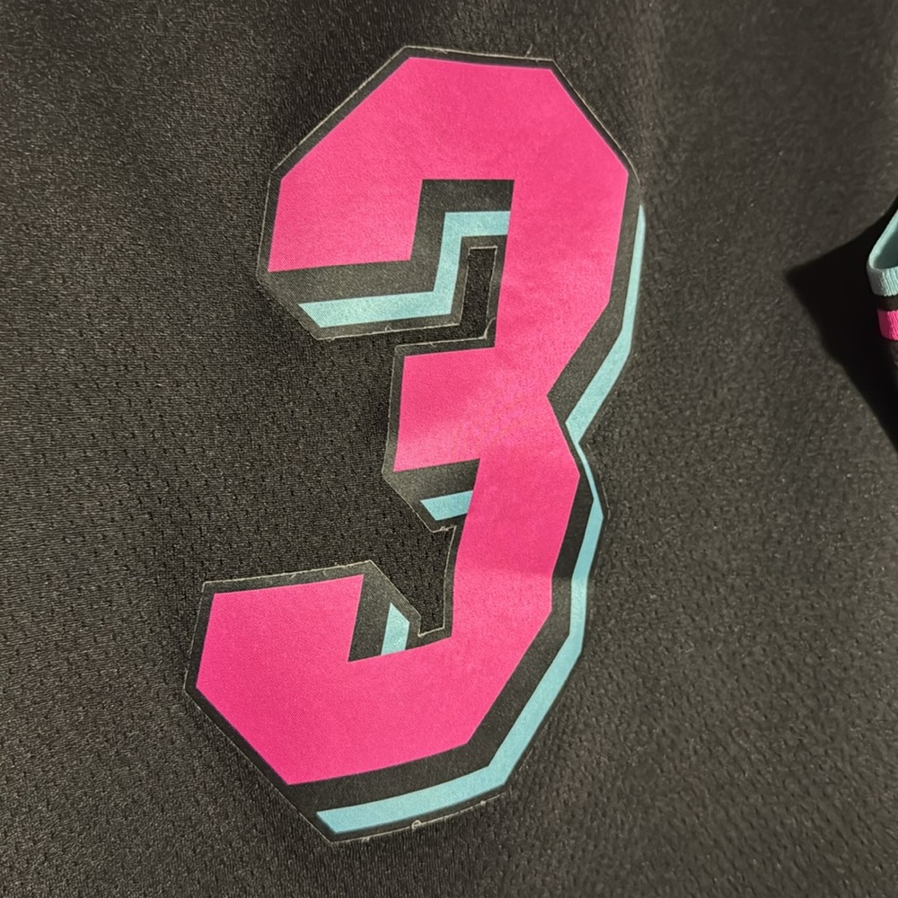 Dwyane Wade Nike Miami Heat Vice City Swingman NBA Jersey Size XXL 56 - Picture 8 of 10